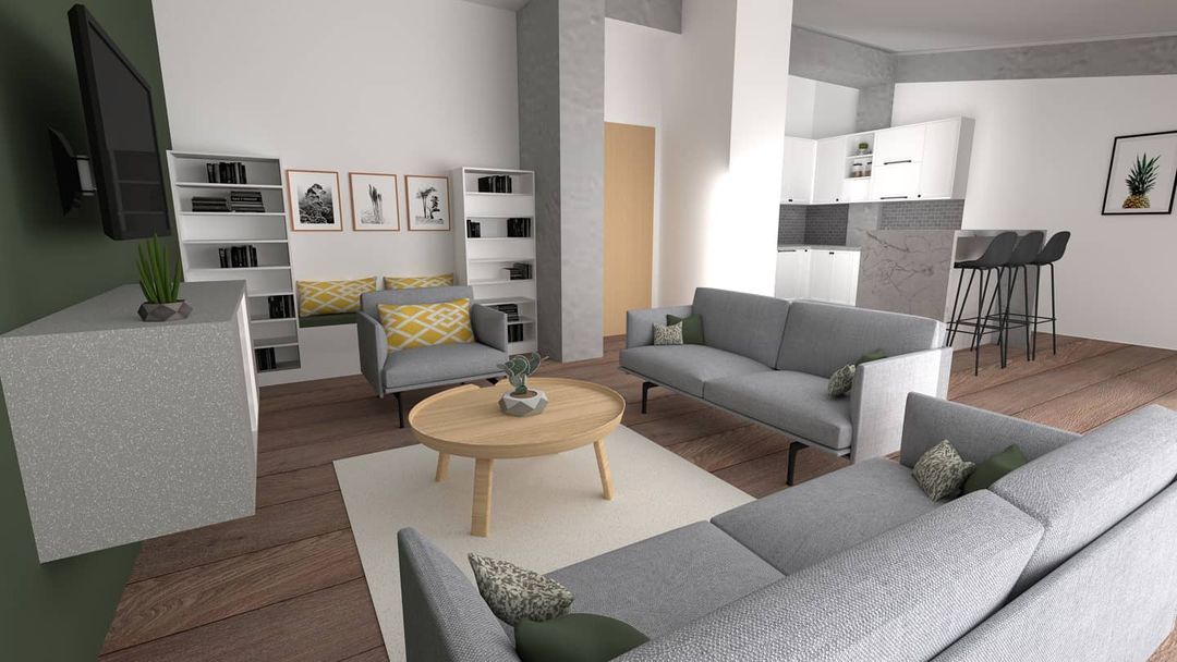 Scandi modern living room