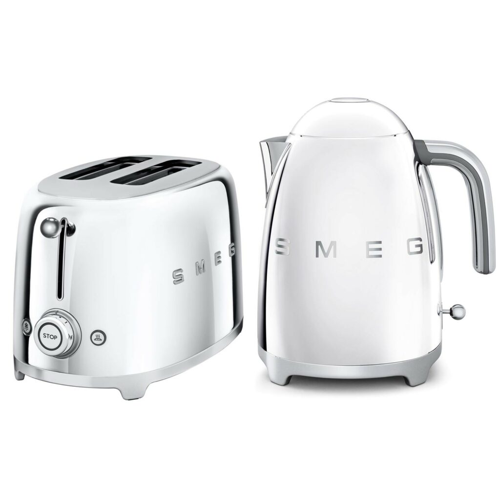 Smeg Kettle and Toaster Stainless Steel