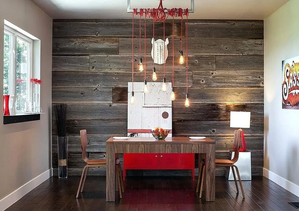Reclaimed wood feature wall exquisite ways to incorporate into your dining room