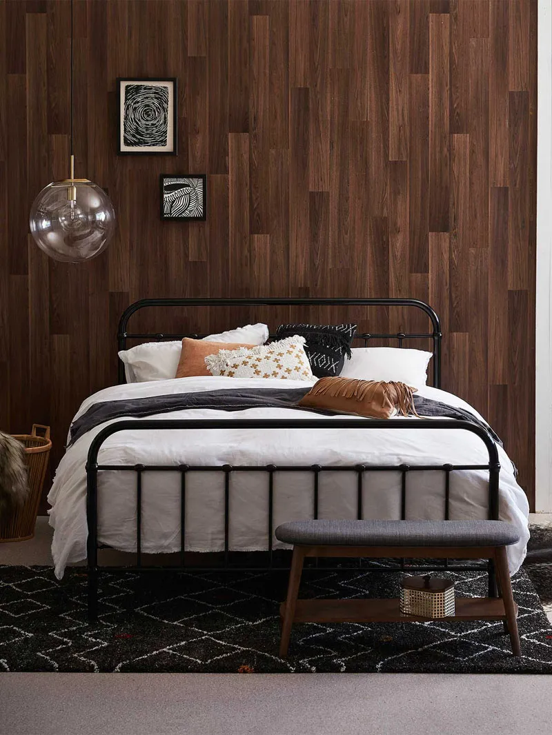 Vertical Wood Timber Feature Wall for the Bedroom on realestate.com.au