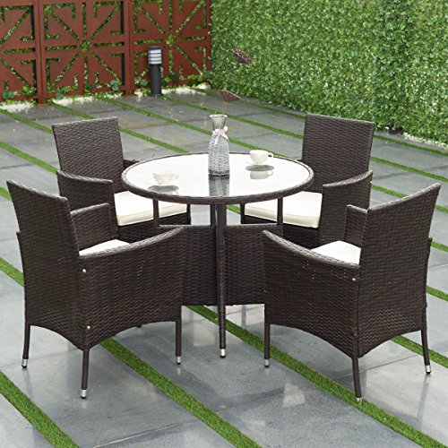 Compact Wicker Dining Set