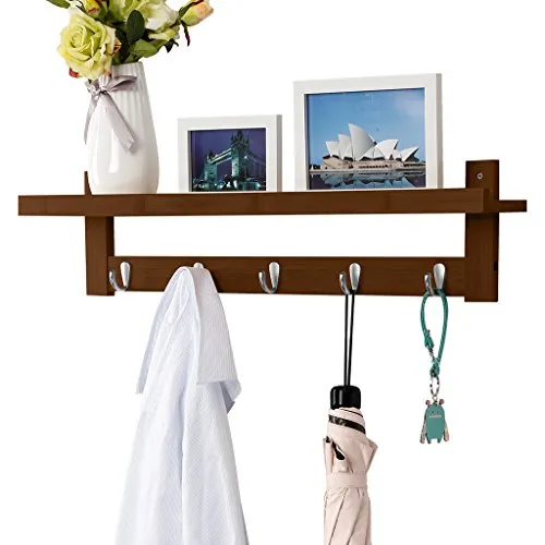 Wall-Mounted Coat Rack Shelf