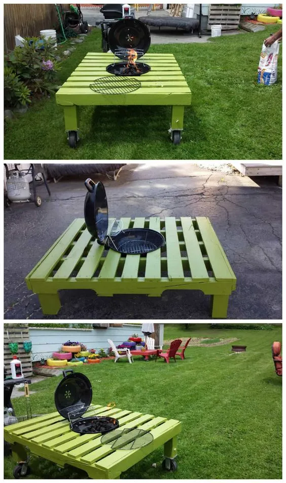Grill Table made out of repurposed pallet