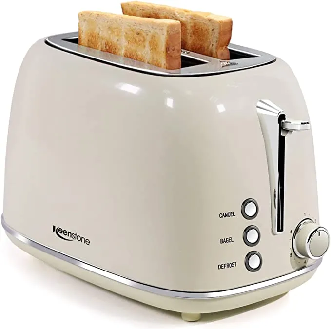 Keenstone Toasters 2 Slice Retro Beige