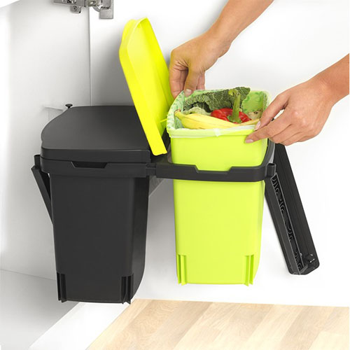 BRABANTIA BUILT-IN RECYCLING BIN SET OF 2