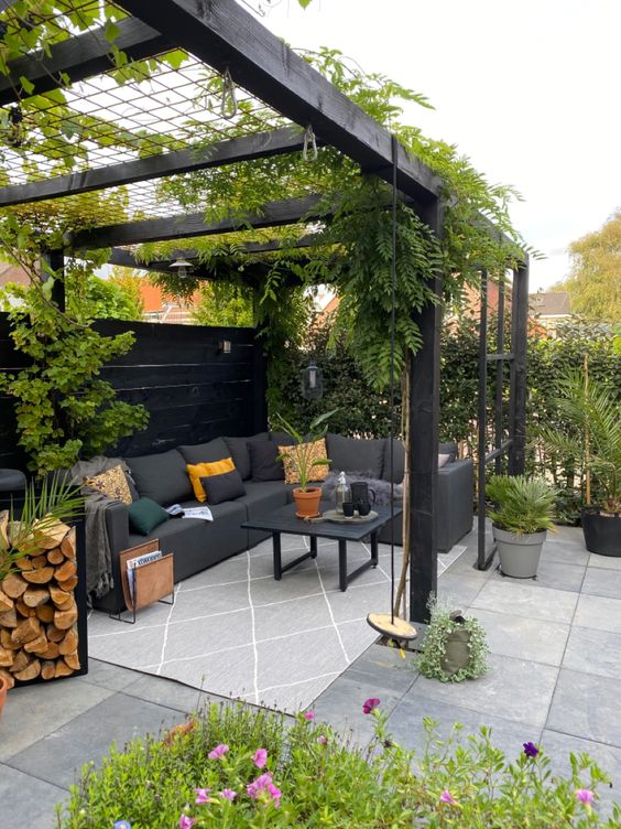 Pergola with creepers Pergola with creepers