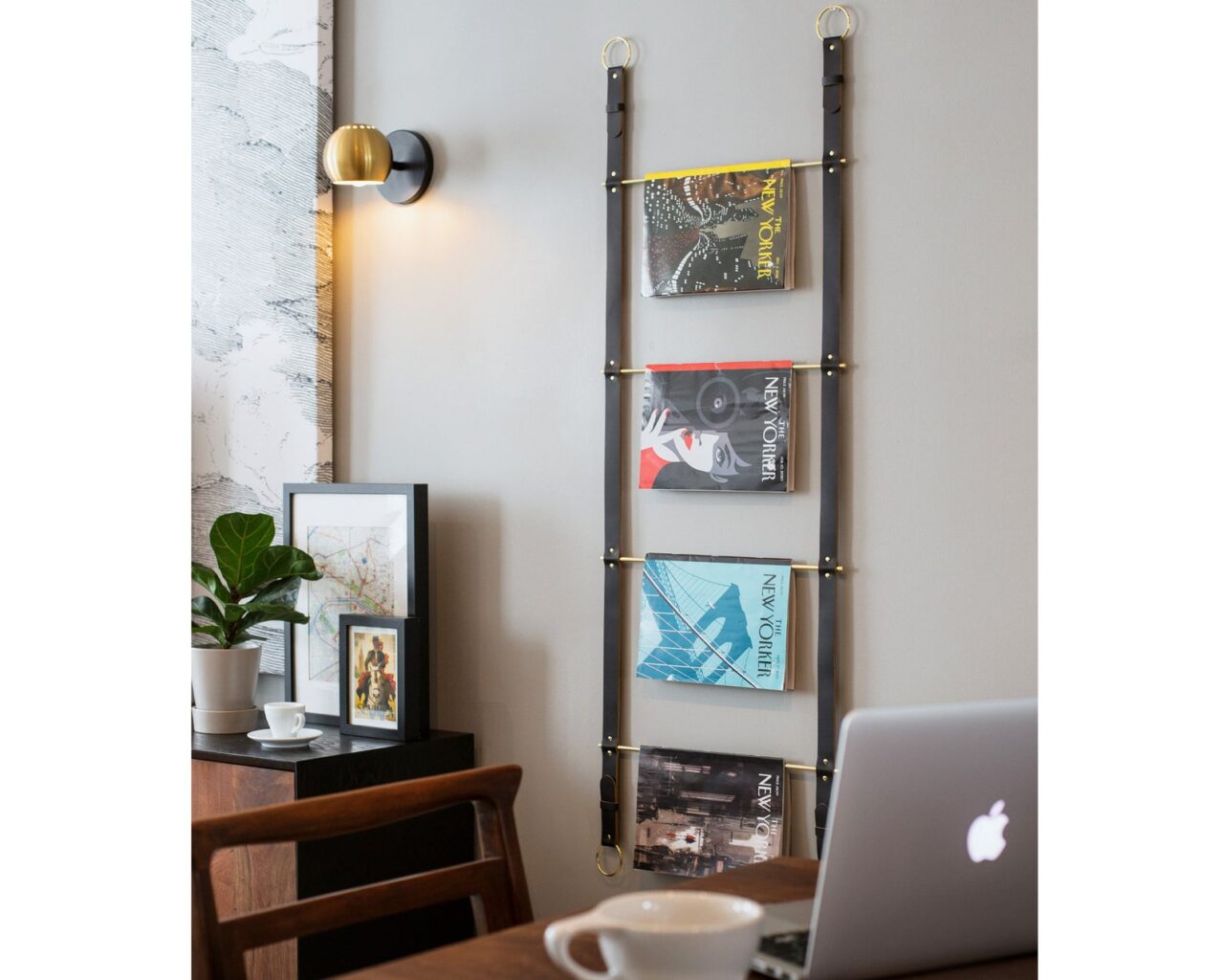 Italian Leather Magazine Wall Mount Italian Leather Magazine Wall Mount