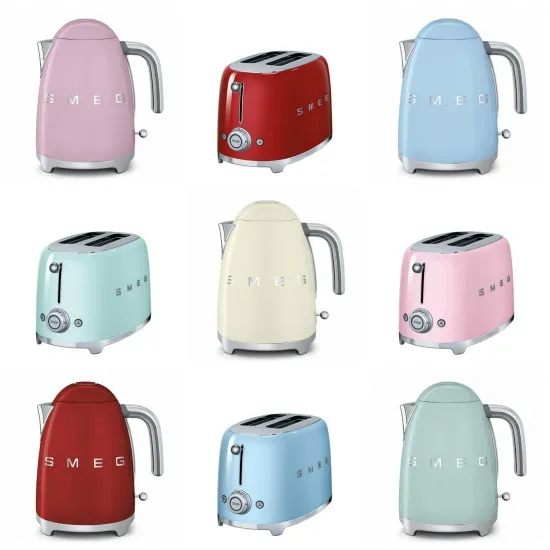 Smeg 50s Retro Style Colour Co-ordinated Toaster and Kettle Sets