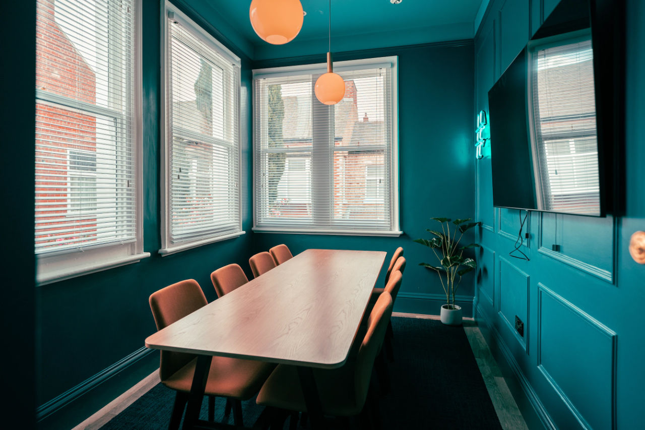 Dark Teal Meeting Room for Productivity and Focus Dark Teal Meeting Room