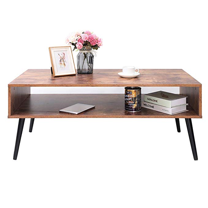 IWELL-Mid-Century-Coffee-Table-with-Storage-Shelf