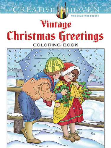 Creative-Haven-Vintage-Christmas-Greetings-Coloring-Book