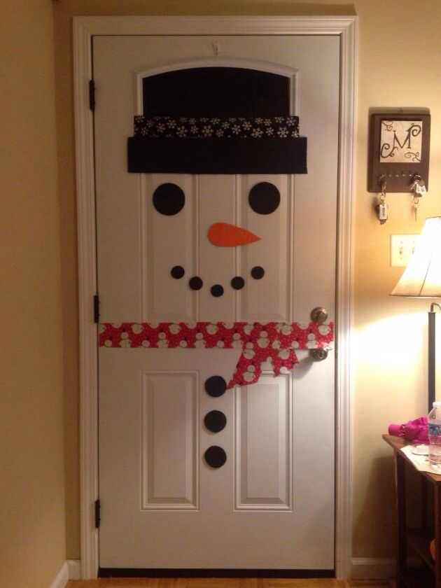 Christmas Snowman Door Design