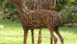 Fawn Deer Willow Sculpture