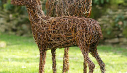 Fawn Deer Willow Sculpture