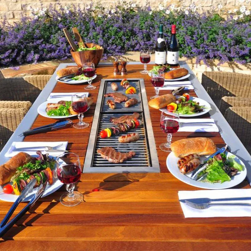 How to Build an Outdoor DIY Barbecue Dining Table BBQ table for the patio Colour My Living