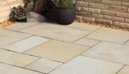 Sandstone paving slabs