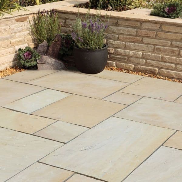 Sandstone paving slabs