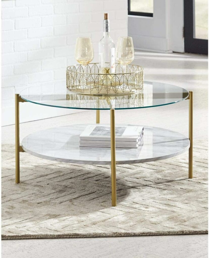 Ashley Wynora Contemporary Round Coffee Table