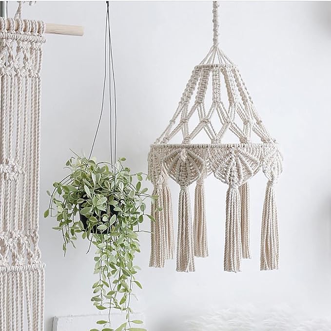 Handmade Macrame Lamp Shade Handmade Macrame Lamp Shade