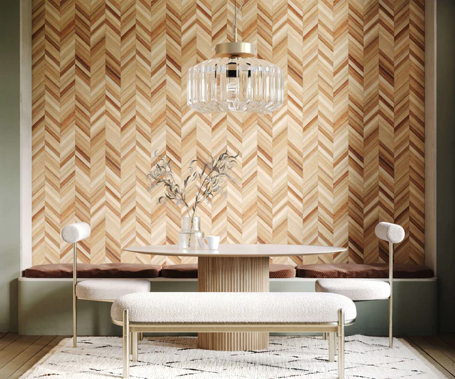 Herringbone Wood Wall Panel