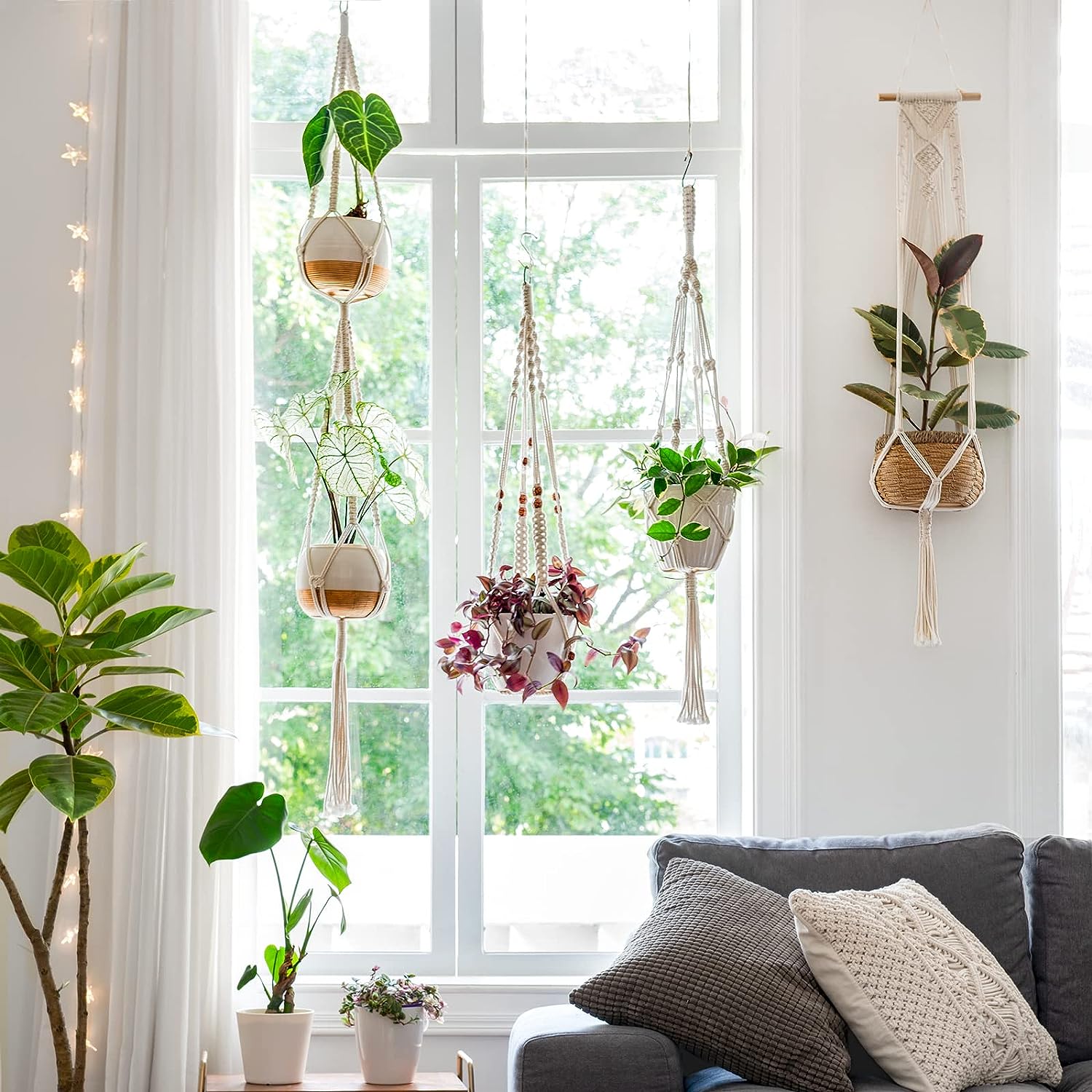 Mkono Macrame Plant Hangers