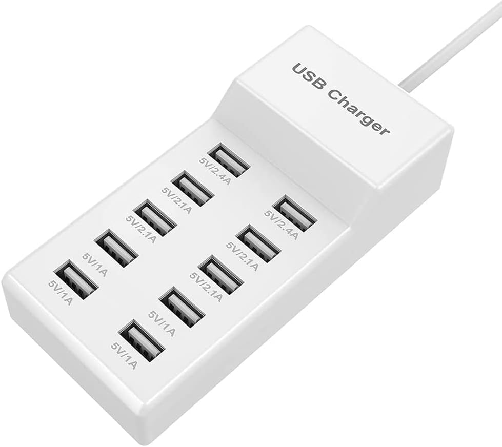 SCCVEE USB Charger Station 10 Port