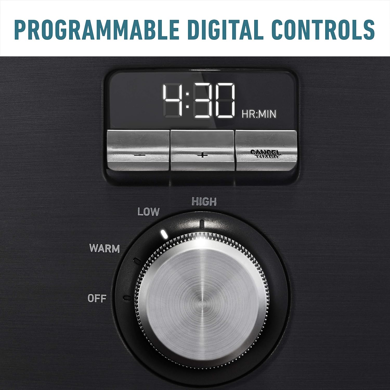 Slow Cooker with Programmable Digital Controls