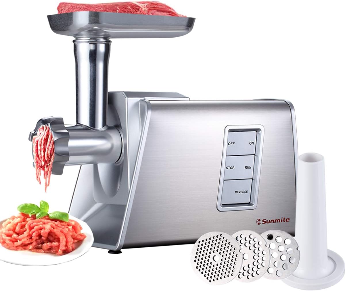 Sunmile SM-G73 Heavy Duty Electric Meat Grinder and Sausage Stuffer