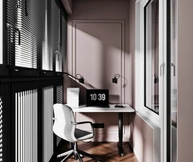 Ultra-Compact-Closed-Balcony-with-Work-Desk-Purple-Feature-Wall