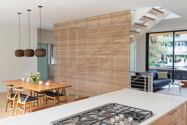 Horizontal wood slats Image by Capitol Hill Residence Bjarko Serra Architects