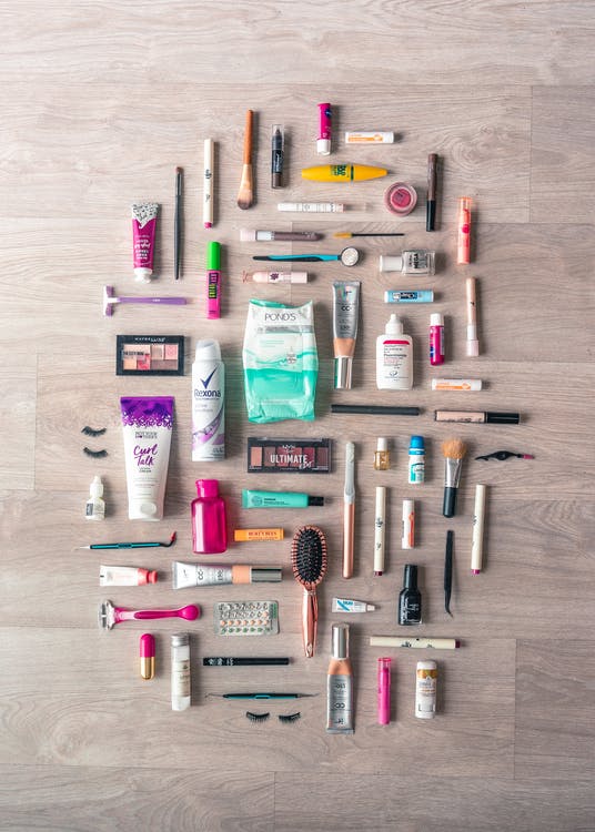 Multiple beauty products