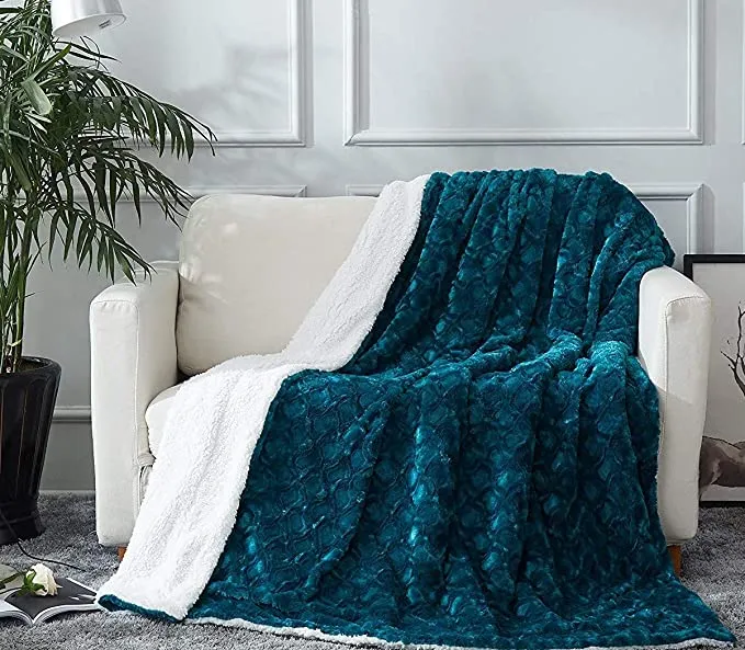 Lavish Blue Throw for the Sofa