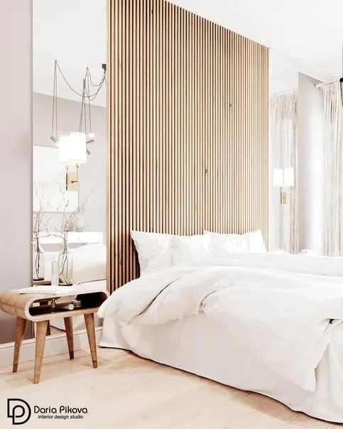 Wood-Strip-Feature-Wall-Bright-Bedroom