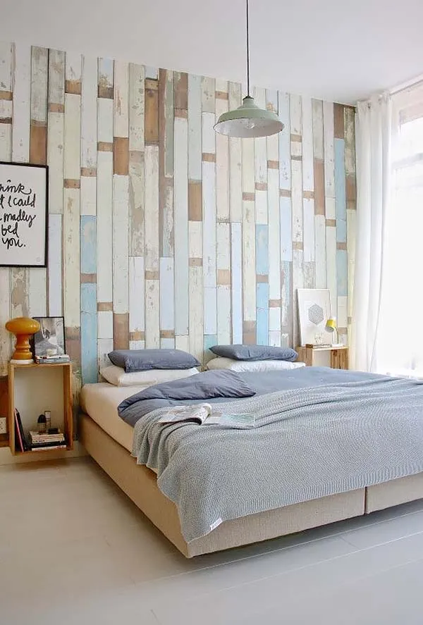 Reclaimed-Bright-Vertical-Wood-Bedroom-Walls