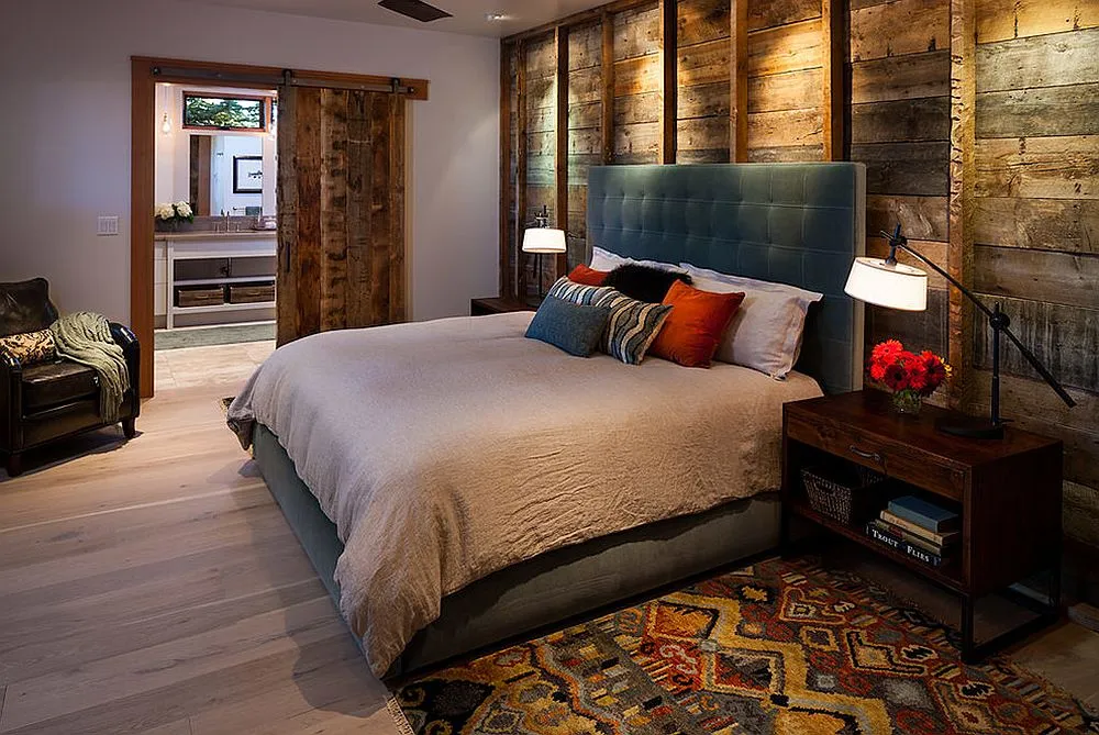 Reuse-wood-as-bedroom-wall-cladding