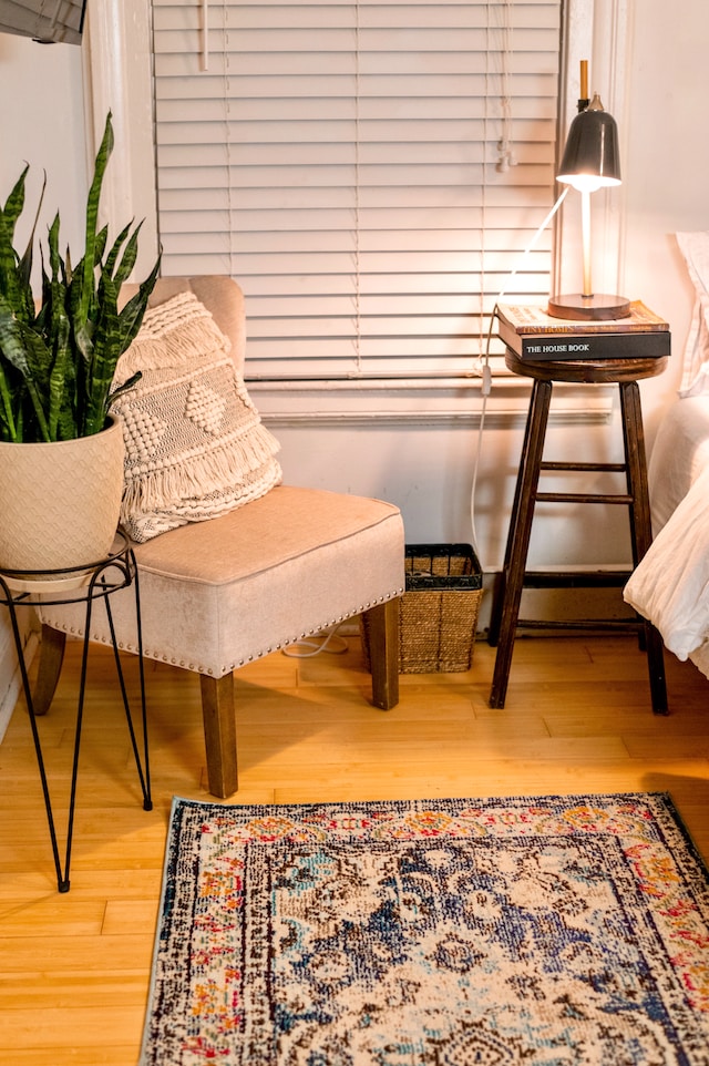 Reading Corner with Potted Plant