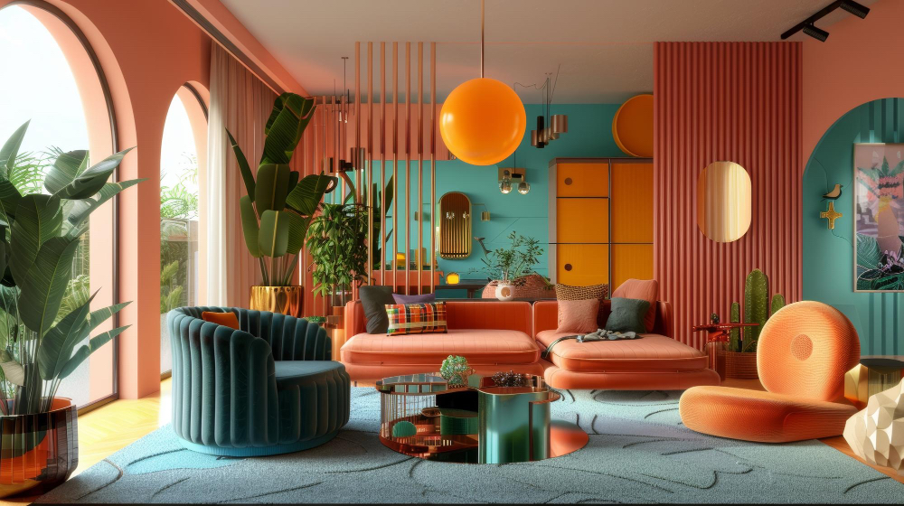 22041interior design space with color