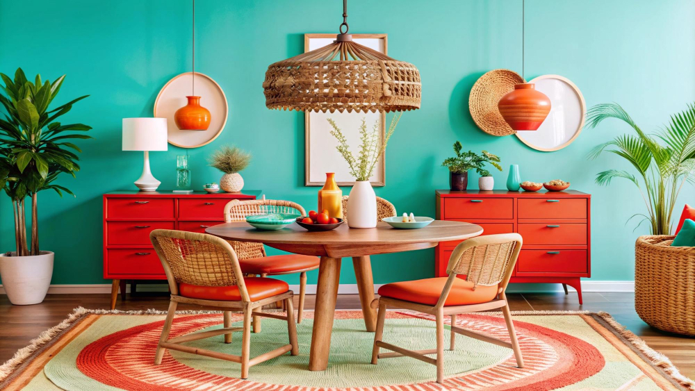 28689Boho and cozy space of dinning room
