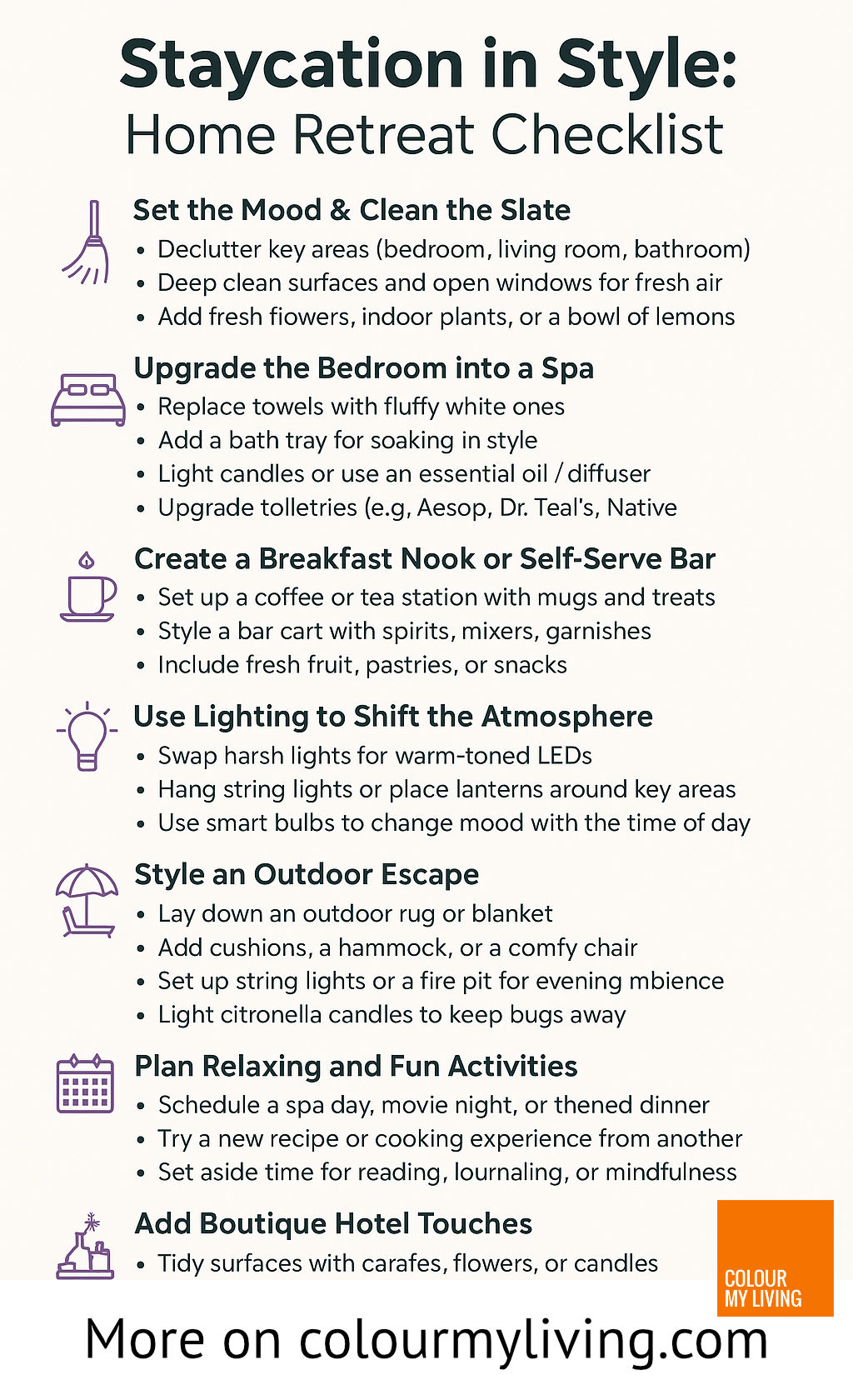 Staycation in Style Checklist