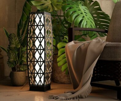 Grand patio Outdoor Solar Powered Wicker Floor Lamp