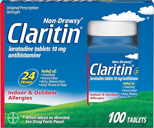 Claritin Allergy Medicine for Adults, 24-Hour Non-Drowsy